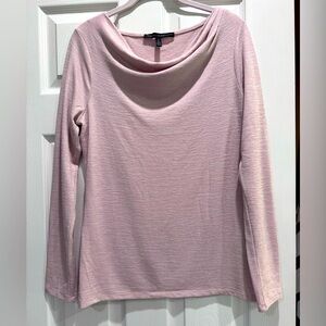 White House Black Market Metallic Cowl Neck Pullover Top